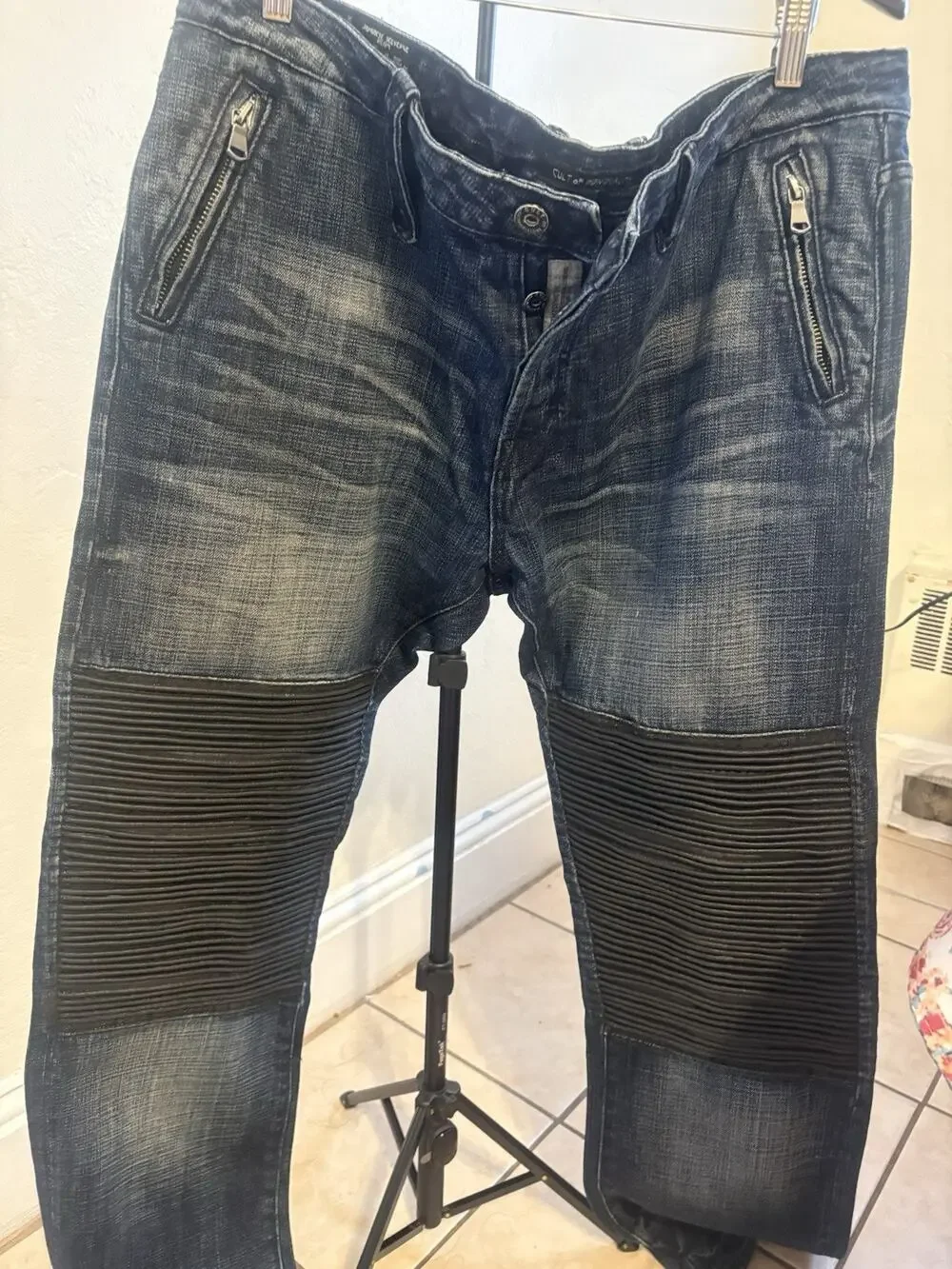 Cult of Individuality Greaser Moto Japanese Selvedge Jeans 40x34 650‑15B‑347B